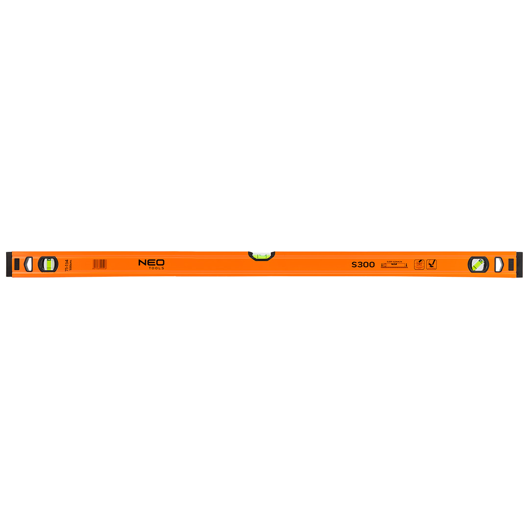 NEO TOOLS Hliníková vodováha S 300, 3 fľaštičky, 100 cm 71-134