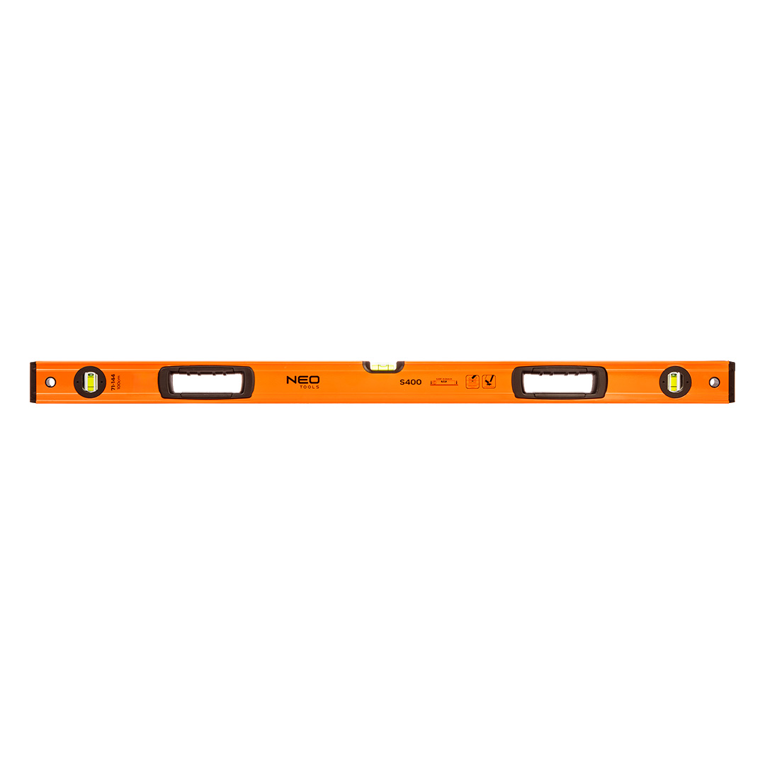 E-shop NEO TOOLS Hliníková vodováha S 400, 3 libely, 2 držadlá, 100 cm 71-144