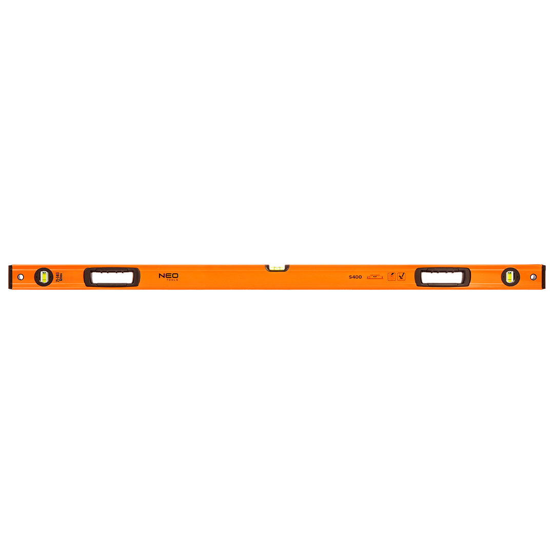 E-shop NEO TOOLS Hliníková vodováha S 400, 3 libely, 2 držadlá, 120 cm 71-145