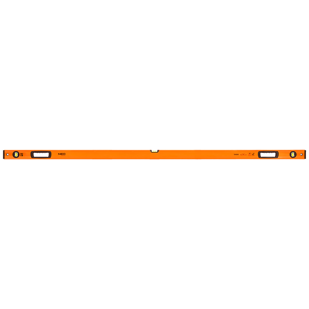 E-shop NEO TOOLS Hliníková vodováha S 400, 3 libely, 2 držadlá, 200 cm 71-147