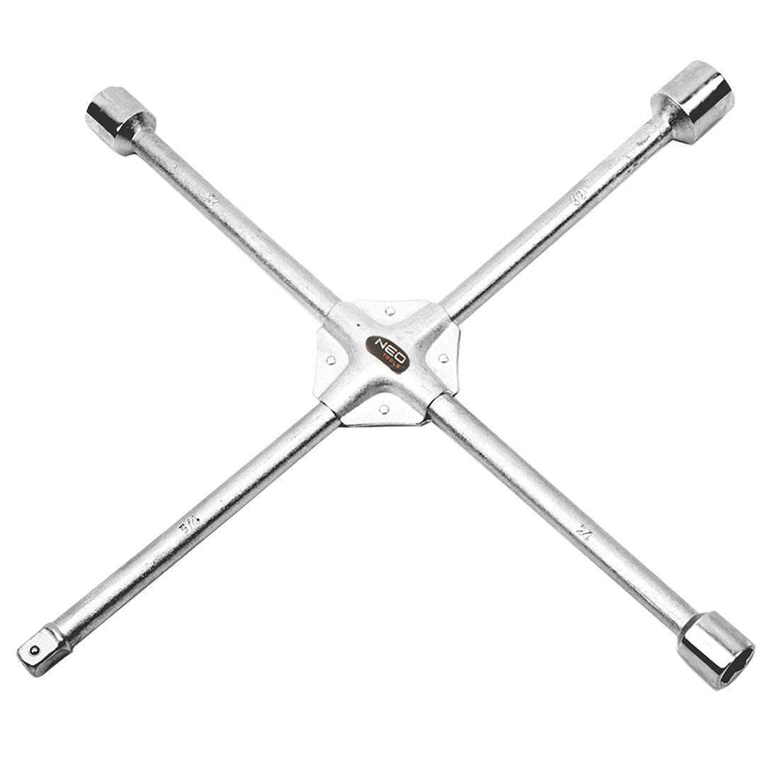E-shop NEO TOOLS Kľúč na kolesá, krížový spevnený, 17 x 19 x 22 x 1/2" mm 11-100