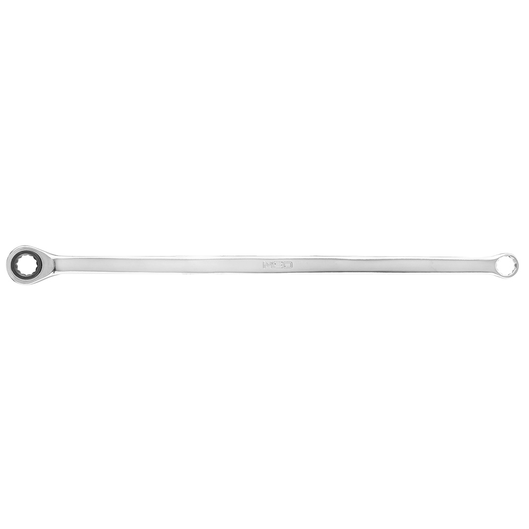 E-shop NEO TOOLS Kľúč s dvojitým krúžkom, s rohatkou, dlhý, 8 mm 09-360