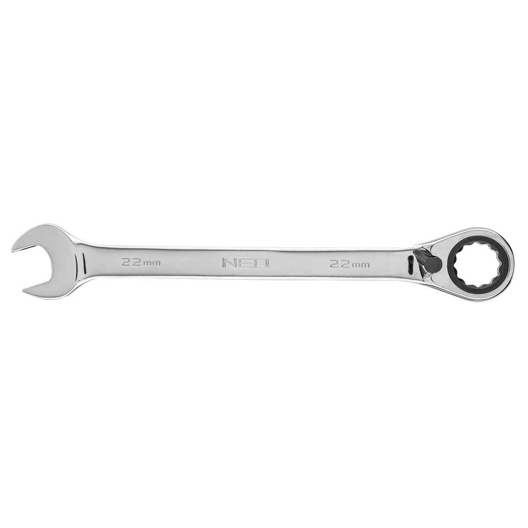 E-shop NEO TOOLS Plochý-očkový kľúč s račňou 22 mm 09-334