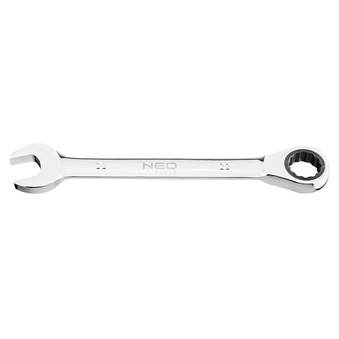 E-shop NEO TOOLS Plochý-očkový kľúč s račňou, 22 mm 09-042