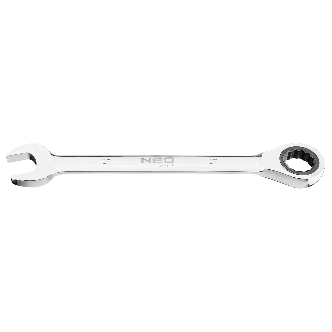 E-shop NEO TOOLS Plochý-očkový kľúč s račňou, 27 mm 09-044
