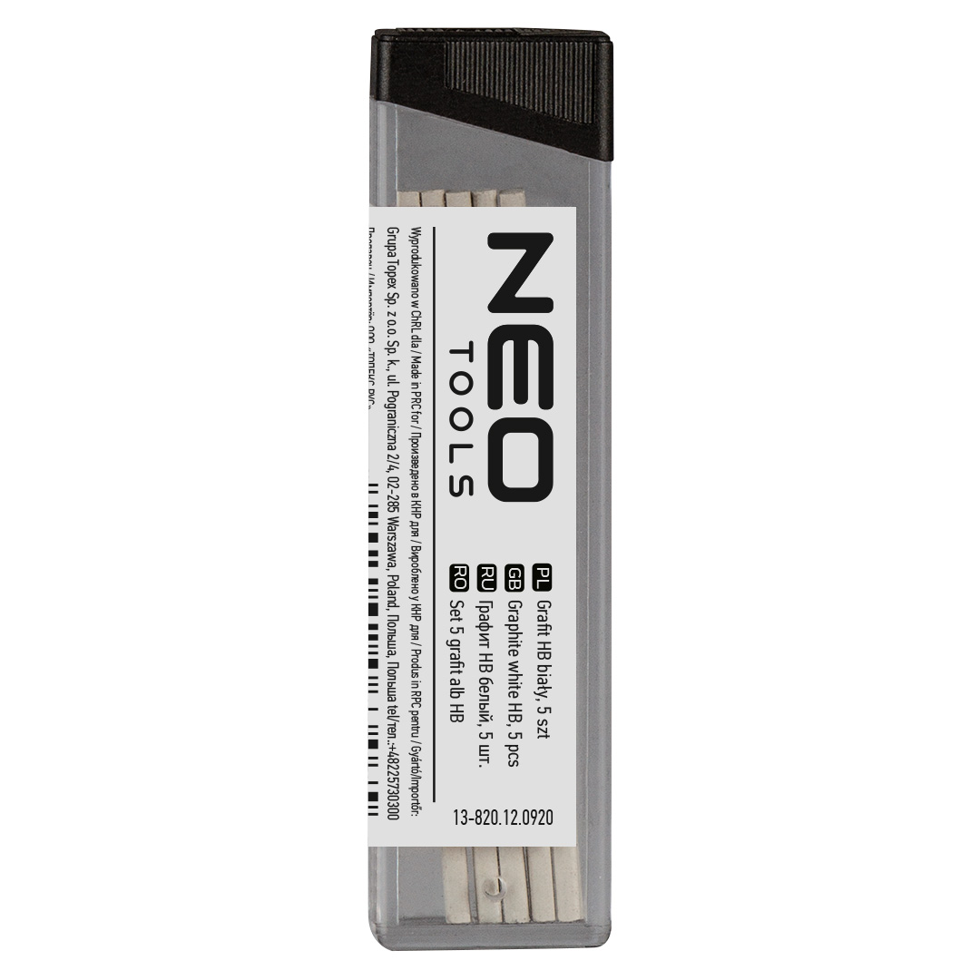 E-shop NEO TOOLS Grafitovo biela HB (až 13 810), 5 ks 13-820