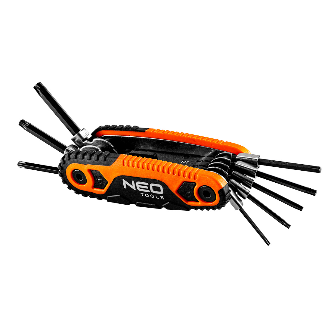 NEO TOOLS Torx kľúče so stopkou T9, T10, T15, T20, T25, T27, T30, T40 09-573
