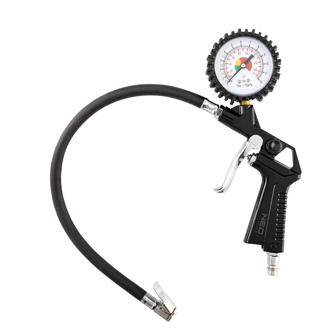 E-shop NEO TOOLS Nafukovacia pištoľ s manometrom 63 mm 14-714
