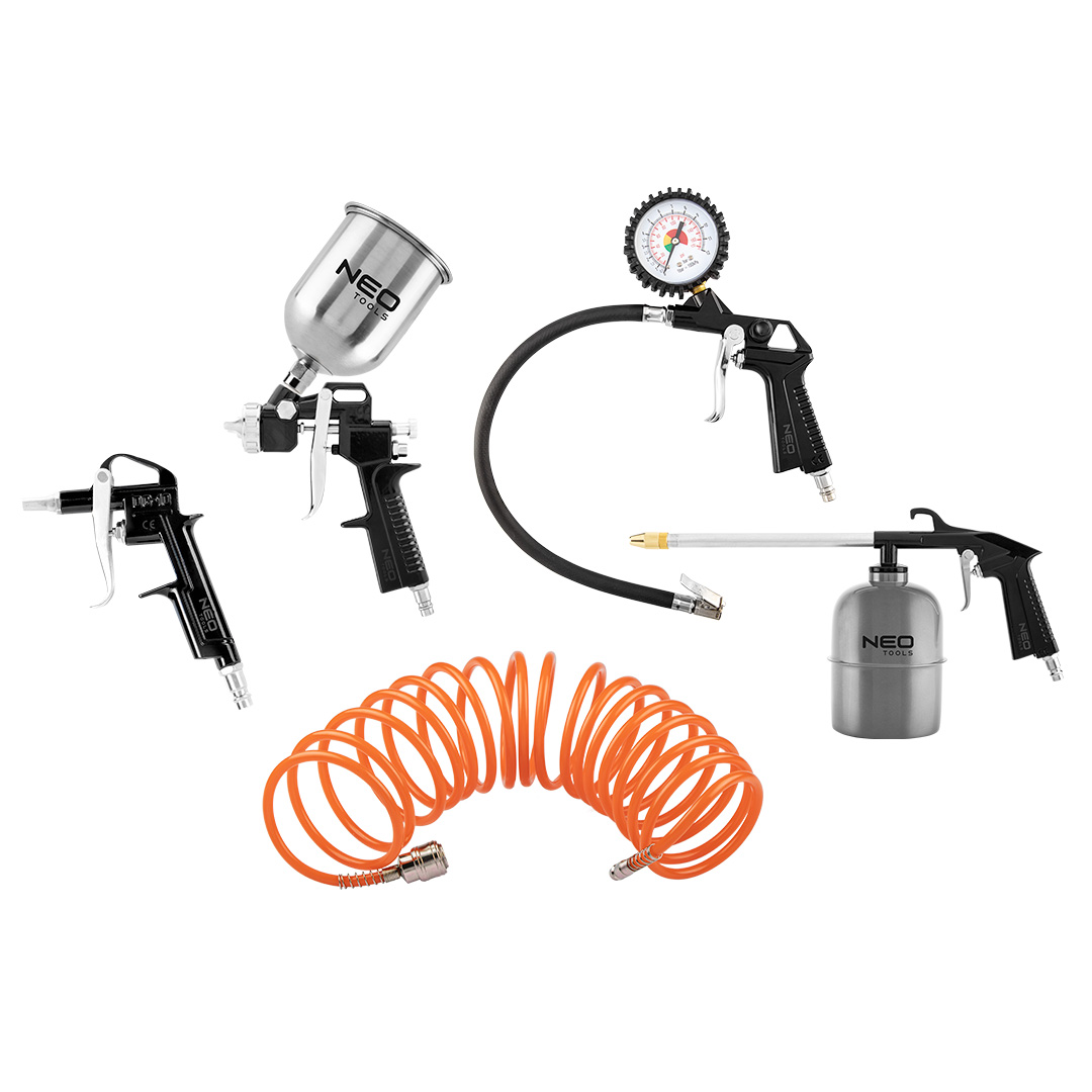 E-shop NEO TOOLS Súprava Gunt 5 - ks s hornou striekacou pištoľou. 14-699