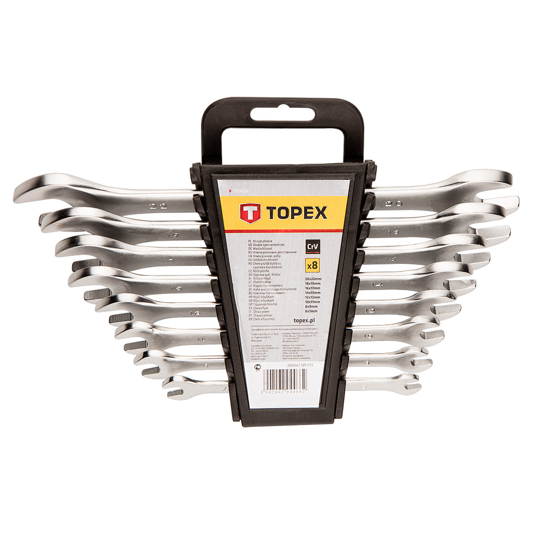 TOPEX Kľúčematicové otvorené 6-22 mm, 8 ks 35D656
