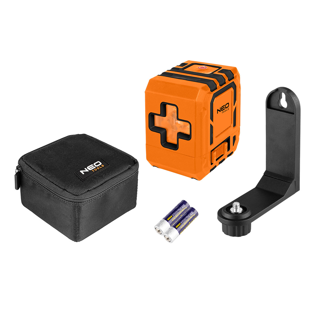 E-shop NEO TOOLS Krížový laser 30 m, s puzdrom a magnetickým držiakom, zelený 75-143