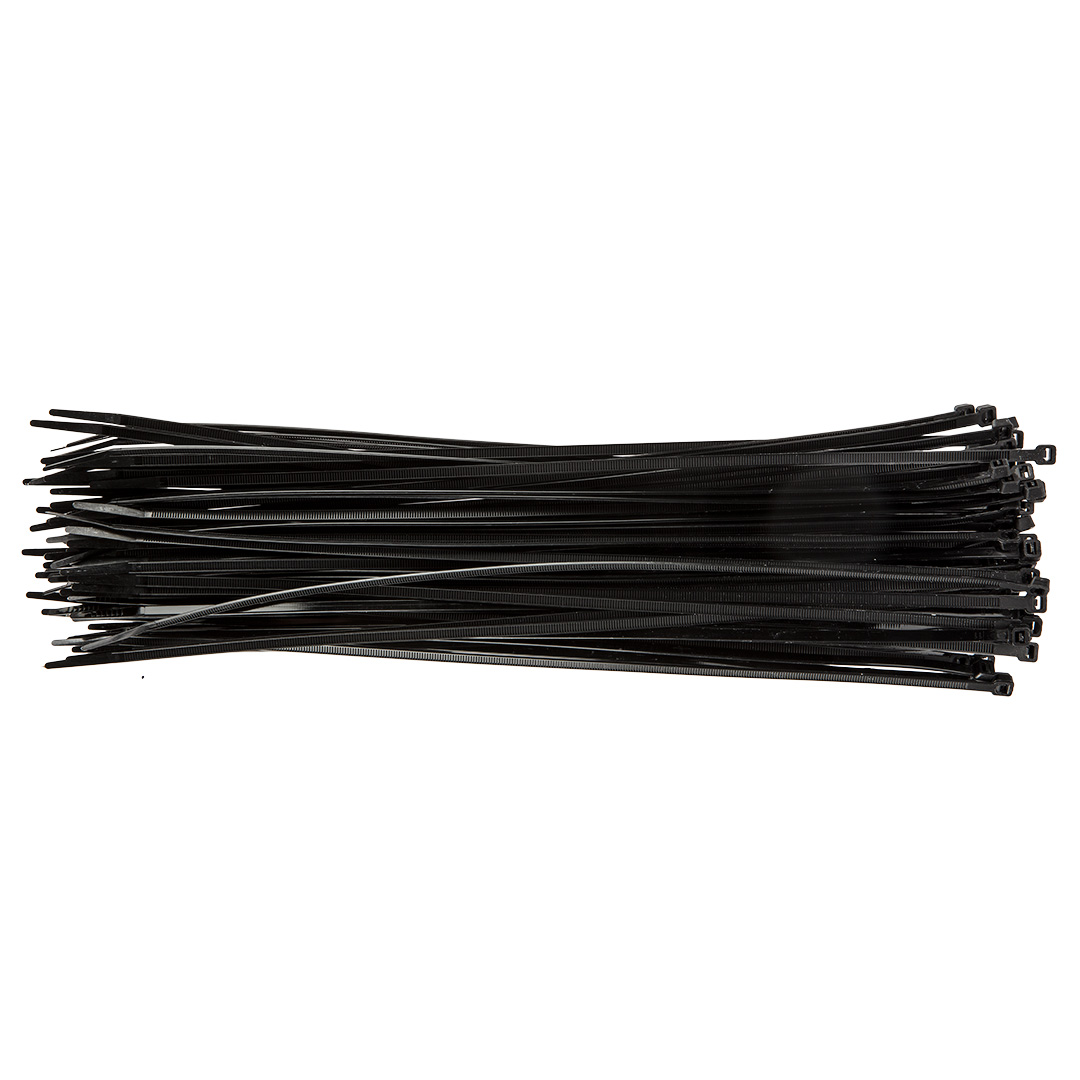 E-shop TOPEX Sťahovacie pásky 4,8 x 370 mm, čierna 75 ks 44E982