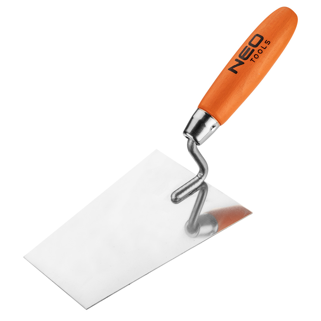 E-shop NEO TOOLS Murárska lyžica lichobežníková, 160 mm, drevená rukoväť 50-142