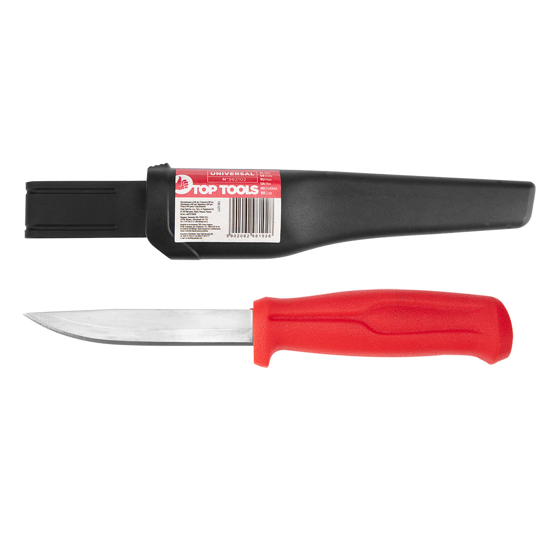 E-shop Top Tools Vreckový nôž, plastové puzdro 98Z102