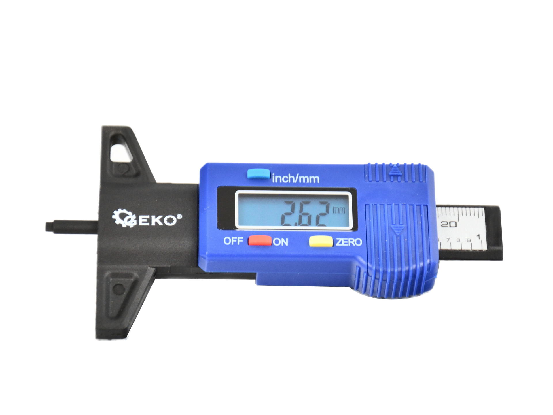 E-shop Geko Digitálny merač hĺbky dezénu 0-25,4 mm G01269