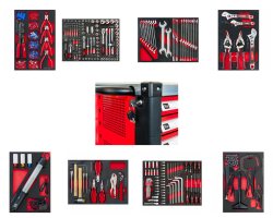 E-shop Profesionálny nástrojový vozík 447 dielov 16 zásuviek