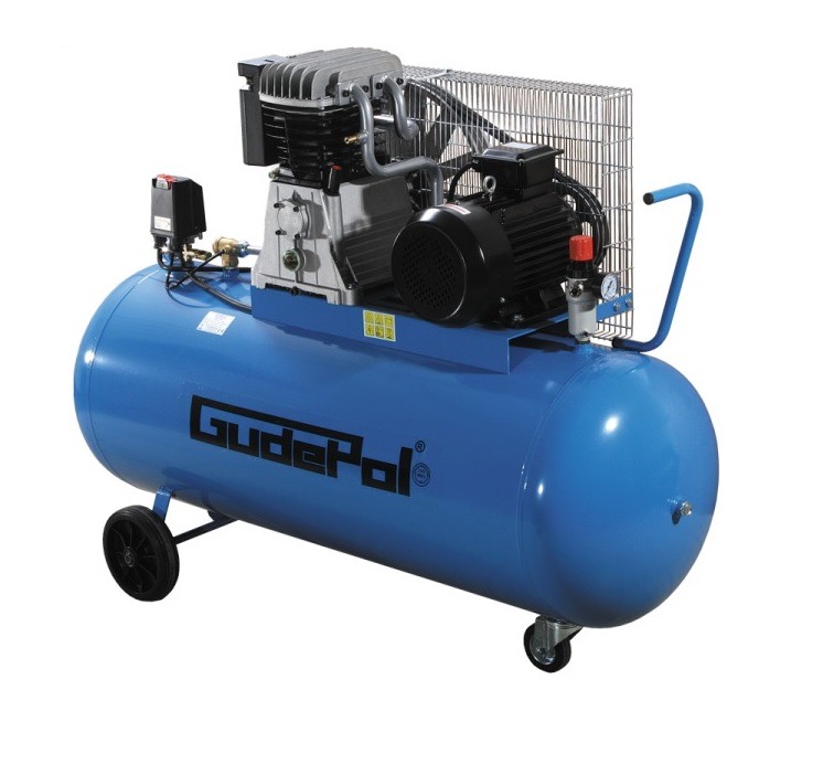 Piston compressor GUDEPOL 270 l, 10 bar, 5.5 kW, 400 V