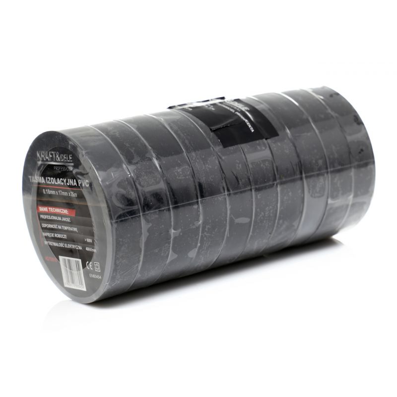 E-shop Kraft&Dele Izolačná páska PVC black 10ks 0,18mm/17mm/25m KD10916