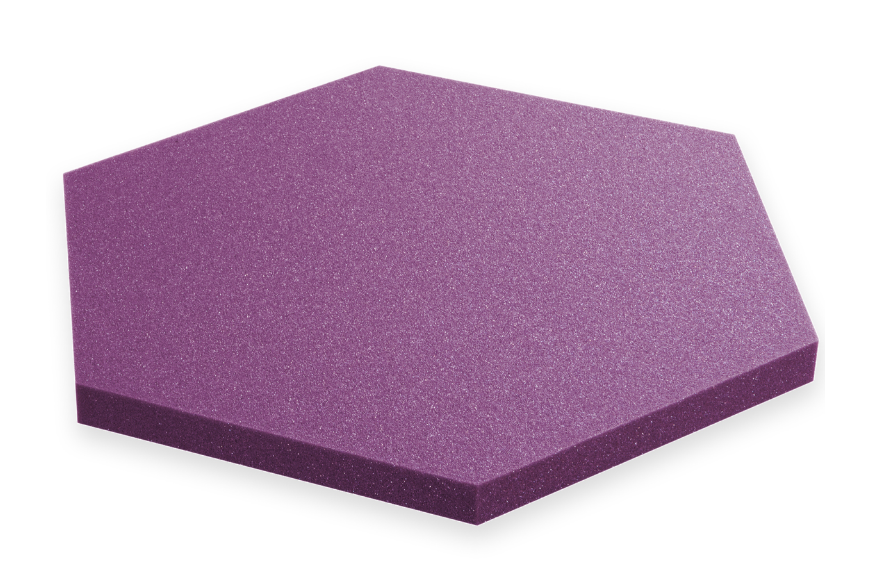 E-shop Bitmat Akustický panel Hexagon 50x50cm, hrubka 3cm, fialový
