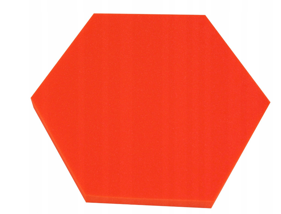 Bitmat Akustický panel Hexagon 50x50cm, hrubka 5cm, červený