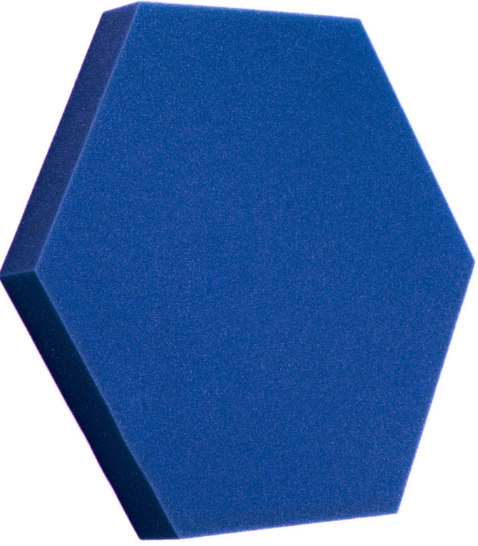 Bitmat Akustický panel Hexagon 50x50cm, hrubka 5cm, modrý