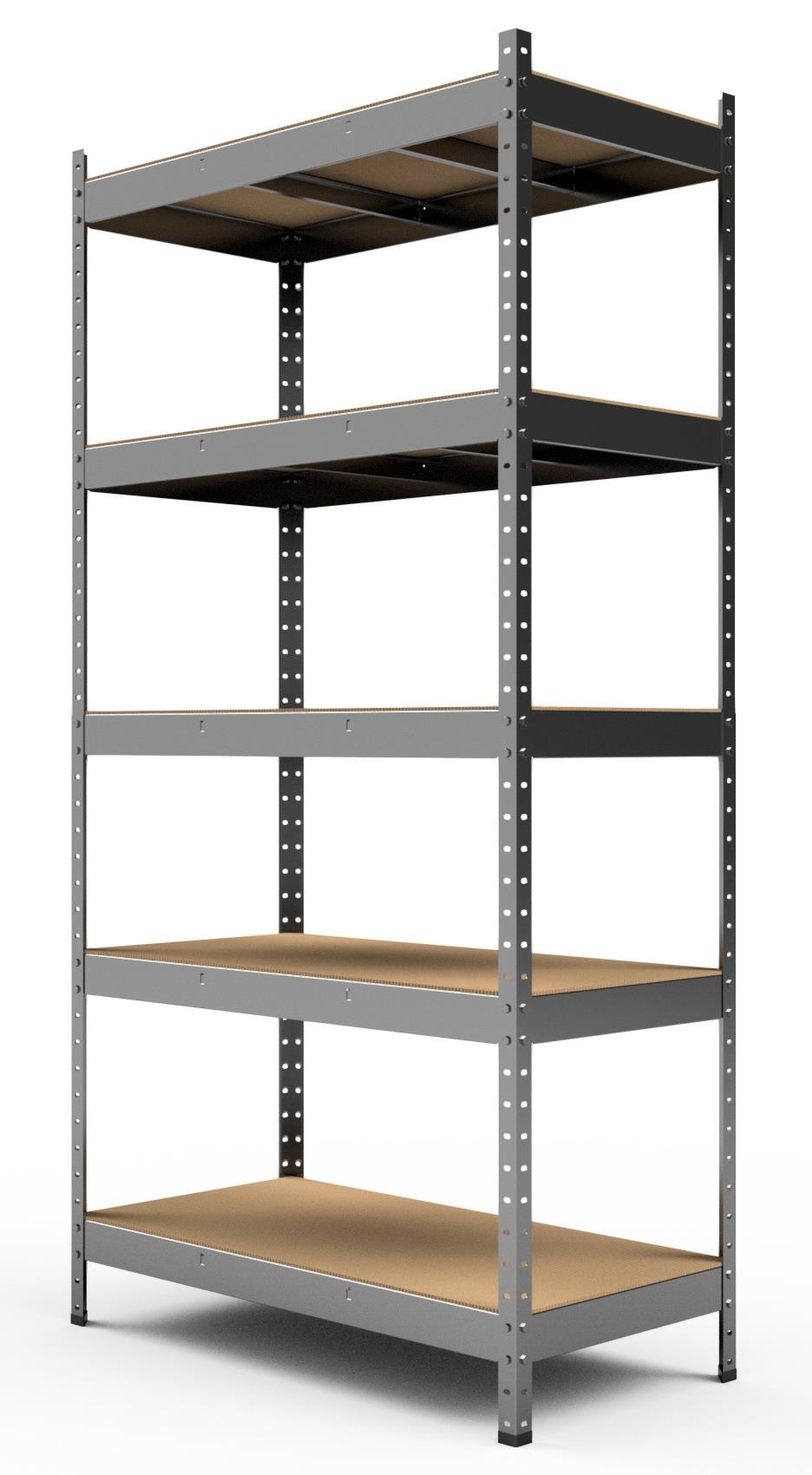 Kovový Regál Série Heavy 200x100x50 pozinkovaný Počet Políc: 5, Rozmer regálu: 200x100x50, Celková nosnosť regálu: 2000 KG