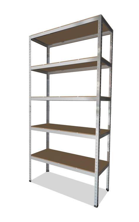 Kovový Regál Série PRIMO 180x80x30 5 políc Nosnosť 500 KG- Pozinkovaný