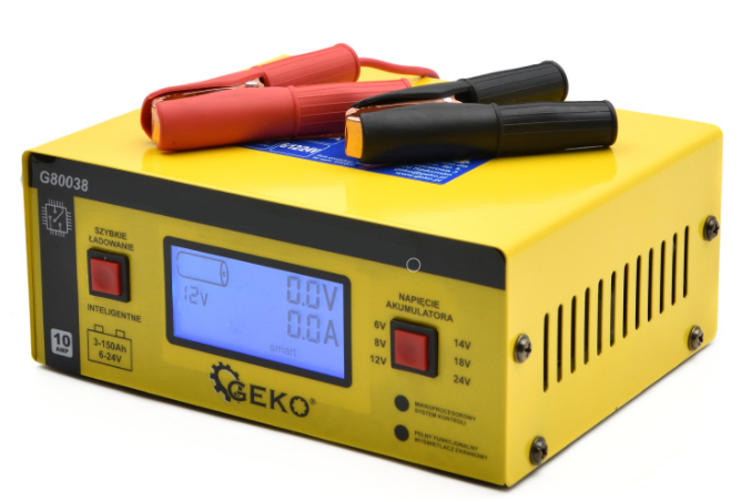 Geko Nabíjačka autobatérií - mikroprocesorová LCD 6/12/24V G80038