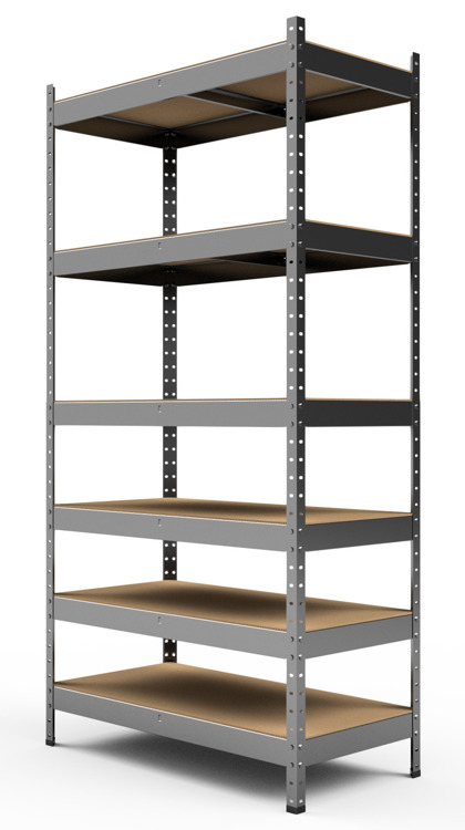 Kovový REGÁL SÉRIE SOLID 200x110x50 Pozinkovaný Počet Políc: 6, Rozmer regálu: 200x110x50, Celková nosnosť regálu: 1200 KG