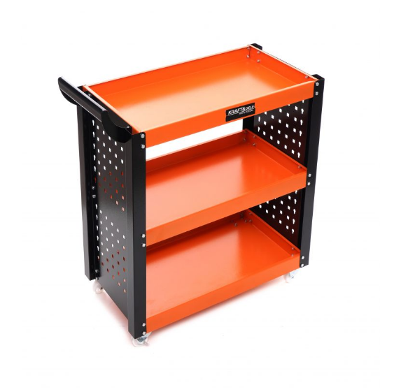 Kraft&Dele Dielenský vozík s 3 policami Black/Orange KD365