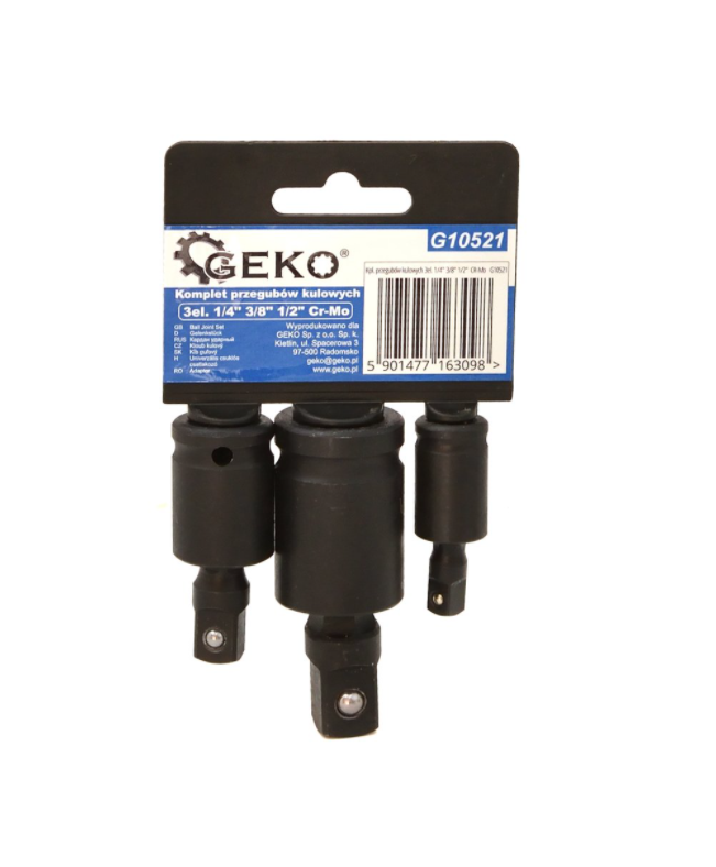 Sada úderových kĺbov 1/4" 3/8" 1/2" 3ks CR-Mo