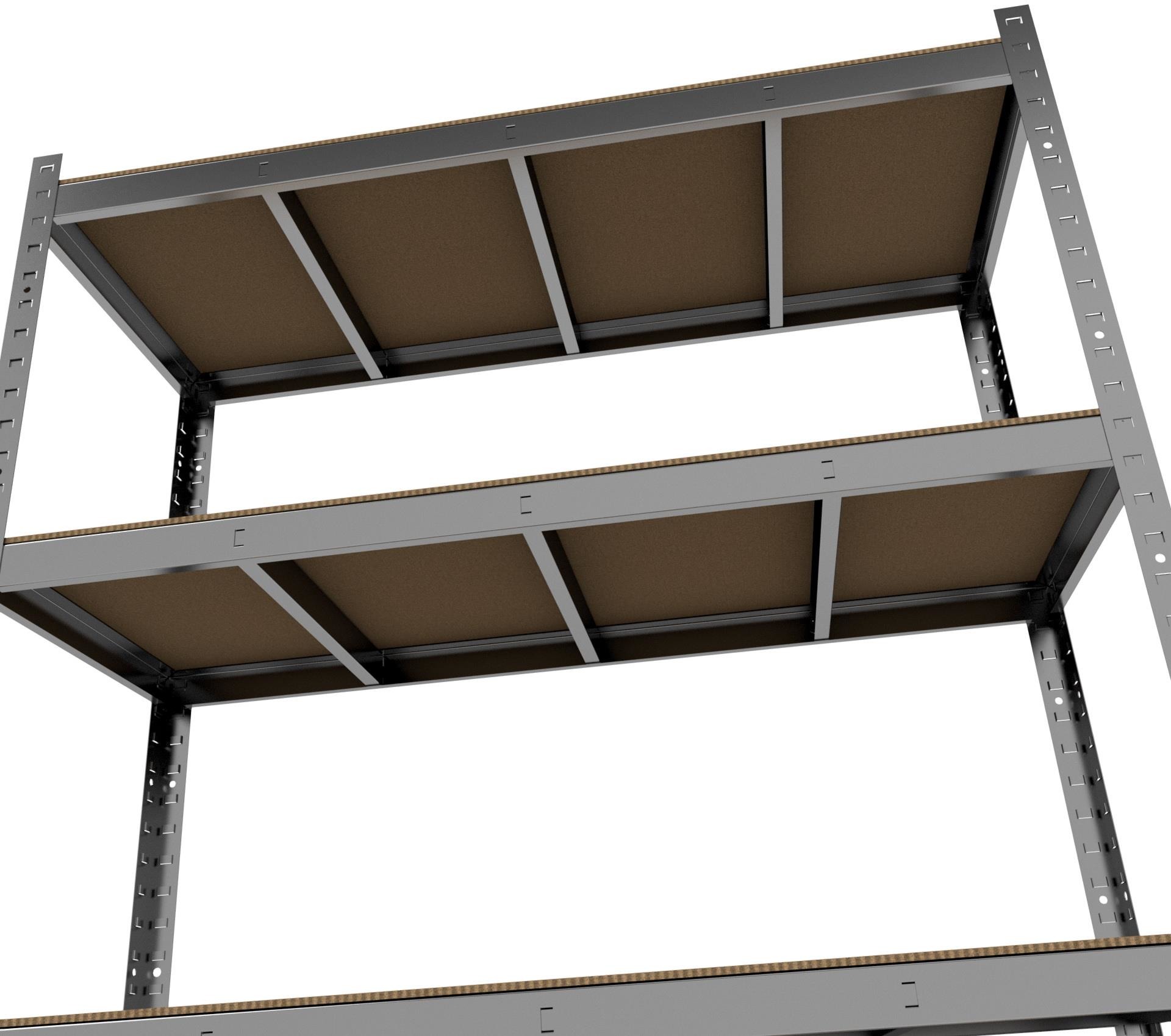 Kovový Regál Série STARK 200x110x50 NOSNOSŤ police 350 KG -Pozinkovaný Počet Políc: 5, Rozmer regálu: 200x110x50, Celková nosnosť regálu: 1750 KG