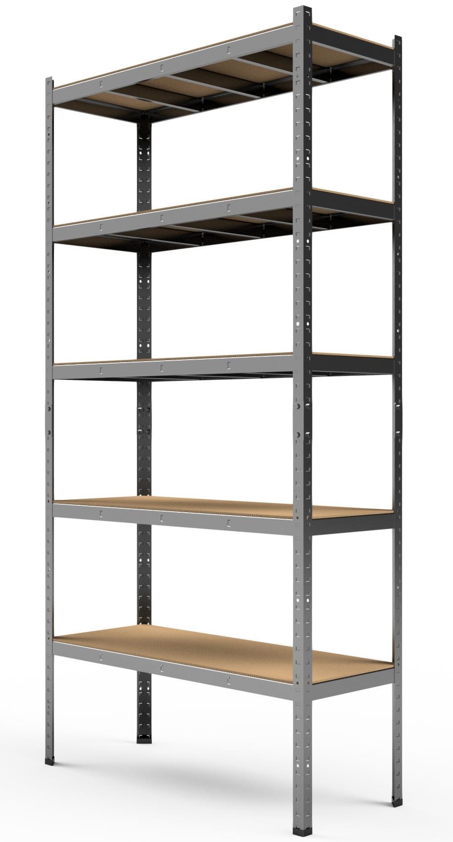 Kovový Regál Série STARK 220x100x50 NOSNOSŤ police 350 KG - Pozinkovaný Počet Políc: 5, Rozmer regálu: 220x100x50, Celková nosnosť regálu: 1750 KG