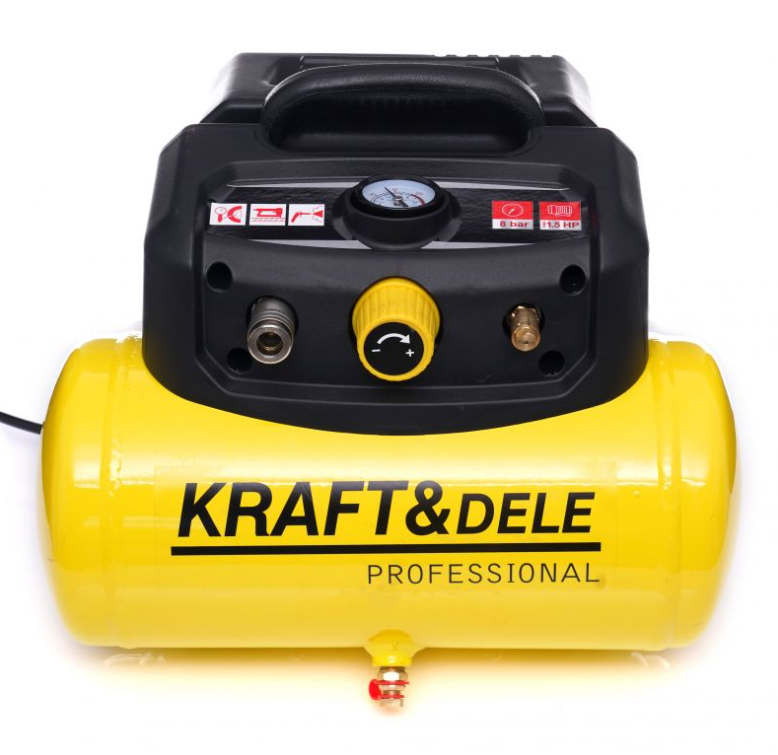 Kraft&Dele Bezolejový kompresor 6L 8bar 230V KD1415