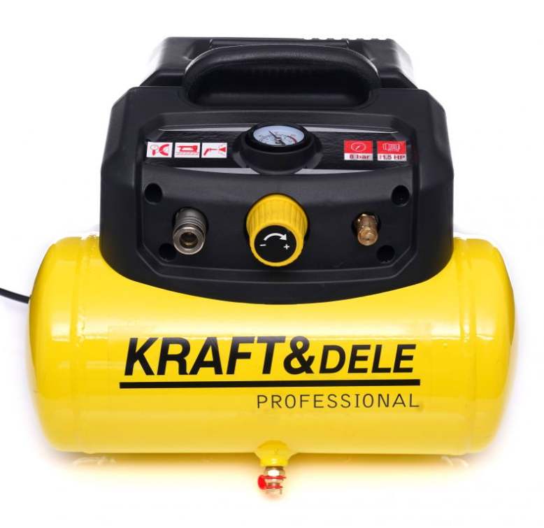 E-shop Kraft&Dele Bezolejový kompresor 6L 8bar 230V KD1415