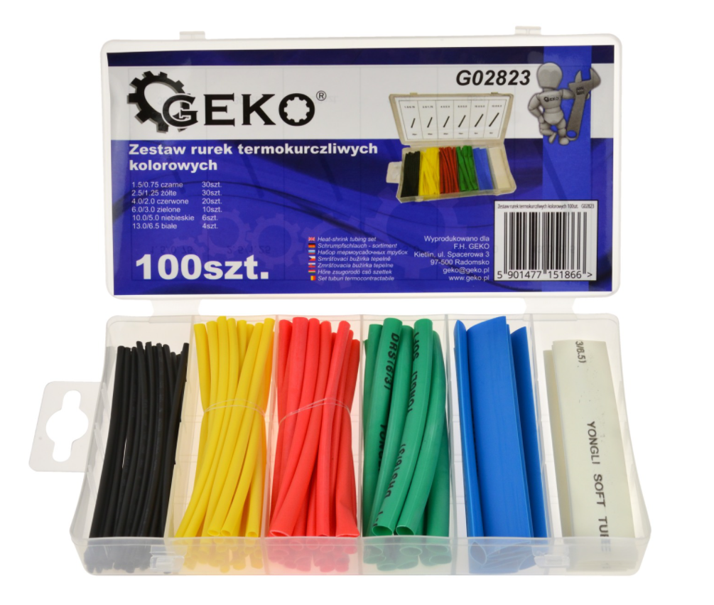 Zmršťovacie bužírky farebné 100ks G02823