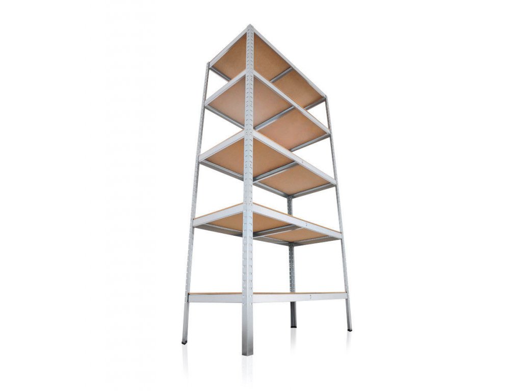 Kovový Regál Série Strong 220x100x50- Pozinkovaný Počet Políc: 5, Rozmer regálu: 220x100x50, Celková nosnosť regálu: 1500 KG