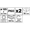 28508 6 brusne kotuce 125 x 20 16 12 7 x 16 mm p60 2 ks 57t127 6