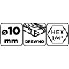 29999 5 vrtak do dreva hex 10 0 mm 54t582 5