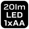 33032 mini baterka 20lm 1xaa 63 182 2 7