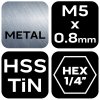 33680 4 hss tin zavitovy vrtak m5x0 8 mm sesthranny 08 952 4