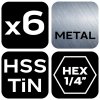 33893 7 sada vrtakov s hss tin zavitom m3 m10 sesthran 6 ks 08 959 7