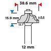 36104 1 freza s loziskom zaoblovacia hm 38 6 x 15 9 mm stopka 12 mm 56h229 3