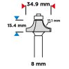 38669 1 lozisko celnej frezy zaoblenie hm 34 9 x 15 4 mm stopka 8 mm 56h225 3