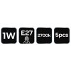 45665 1 ziarovky 5 ks 1w e27 pre girlandu 99 111 1