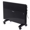Elektrický konvektorový ohrievač s termostatom, výkon 1500 W, čierny - 3