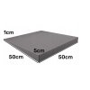 Akustický panel 3D skosený 50x50cm, hrúbka 5cm, tmavo sivý (8)