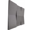 Akustický panel 3D skosený 50x50cm, hrúbka 5cm, tmavo sivý (9)