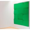 Akustický panel 3D skosený 50x50cm, hrúbka 5cm, tmavozelený (9)