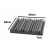 Akustický panel Equalizer 50x50cm, hrúbka 7cm, tmavo sivý (10)